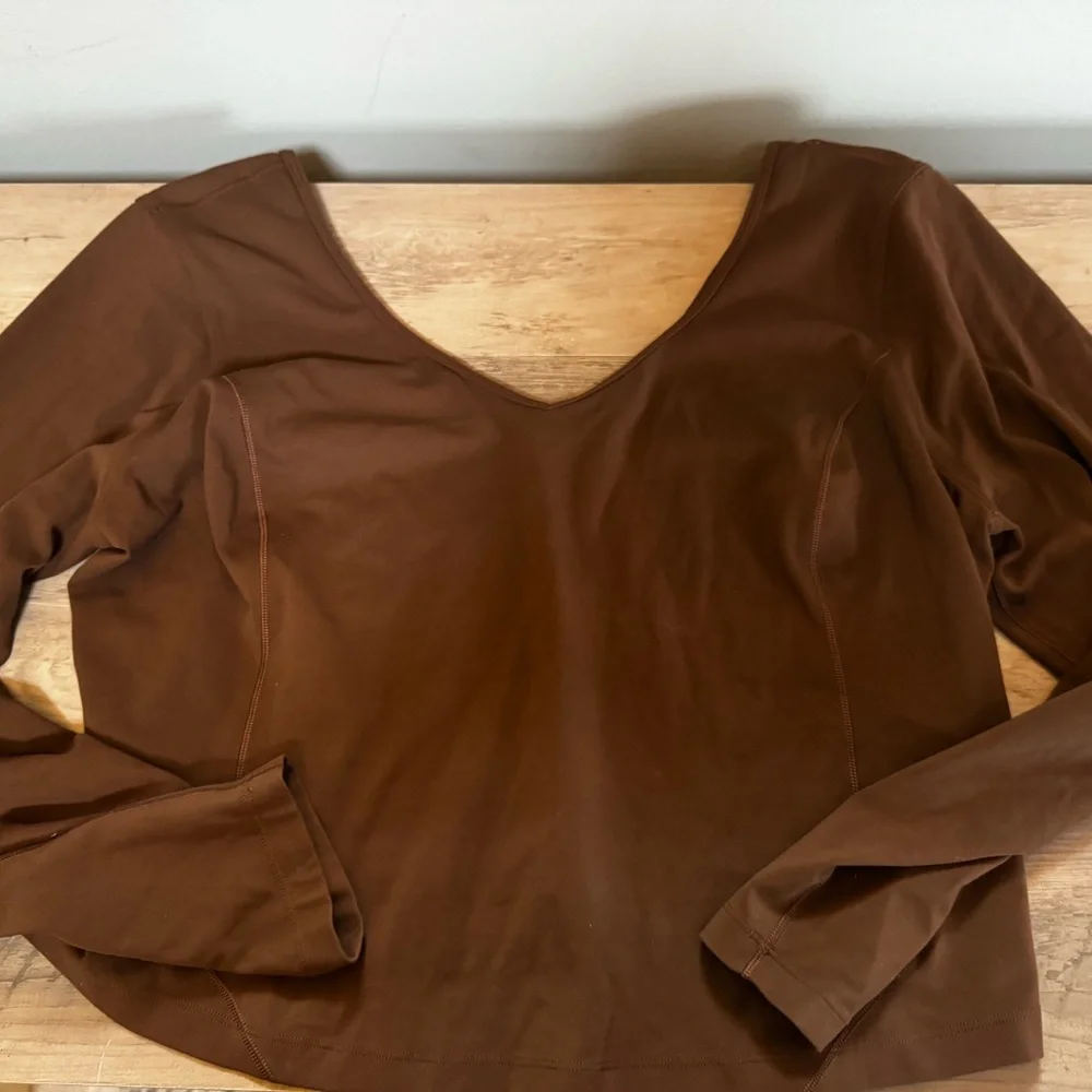 lululemon athletica Chocolate Long Sleeve Top - Picture 2 of 6